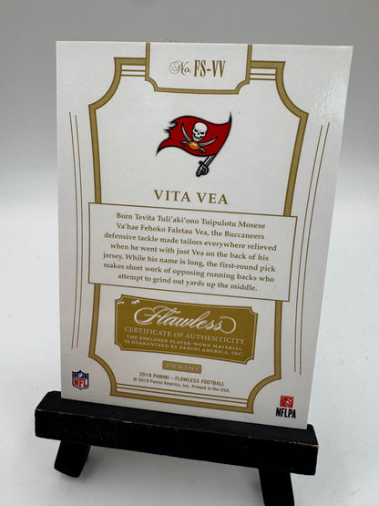 2018 Panini Flawless Symbols Swoosh Patch 1/1 Vita Vea RC #FS-VV Tampa Bay Buccaneers