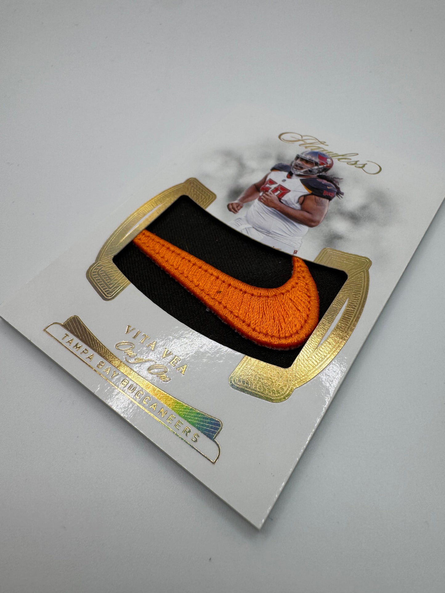 2018 Panini Flawless Symbols Swoosh Patch 1/1 Vita Vea RC #FS-VV Tampa Bay Buccaneers