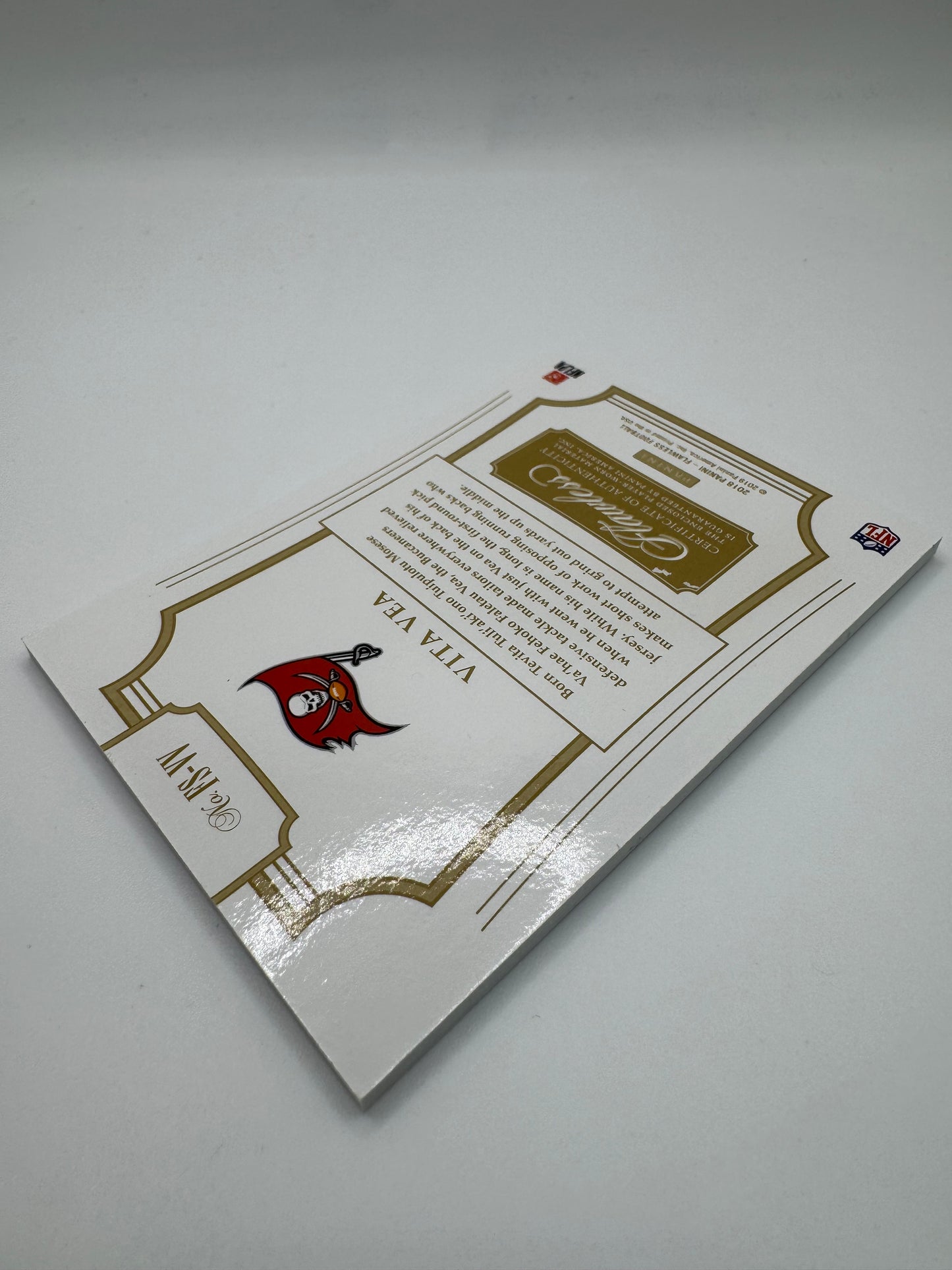 2018 Panini Flawless Symbols Swoosh Patch 1/1 Vita Vea RC #FS-VV Tampa Bay Buccaneers