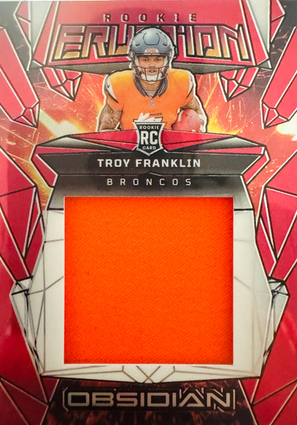 2024 Panini Obsidian Red Eruption RC /75 Troy Franklin #ERM-TFN Denver Broncos