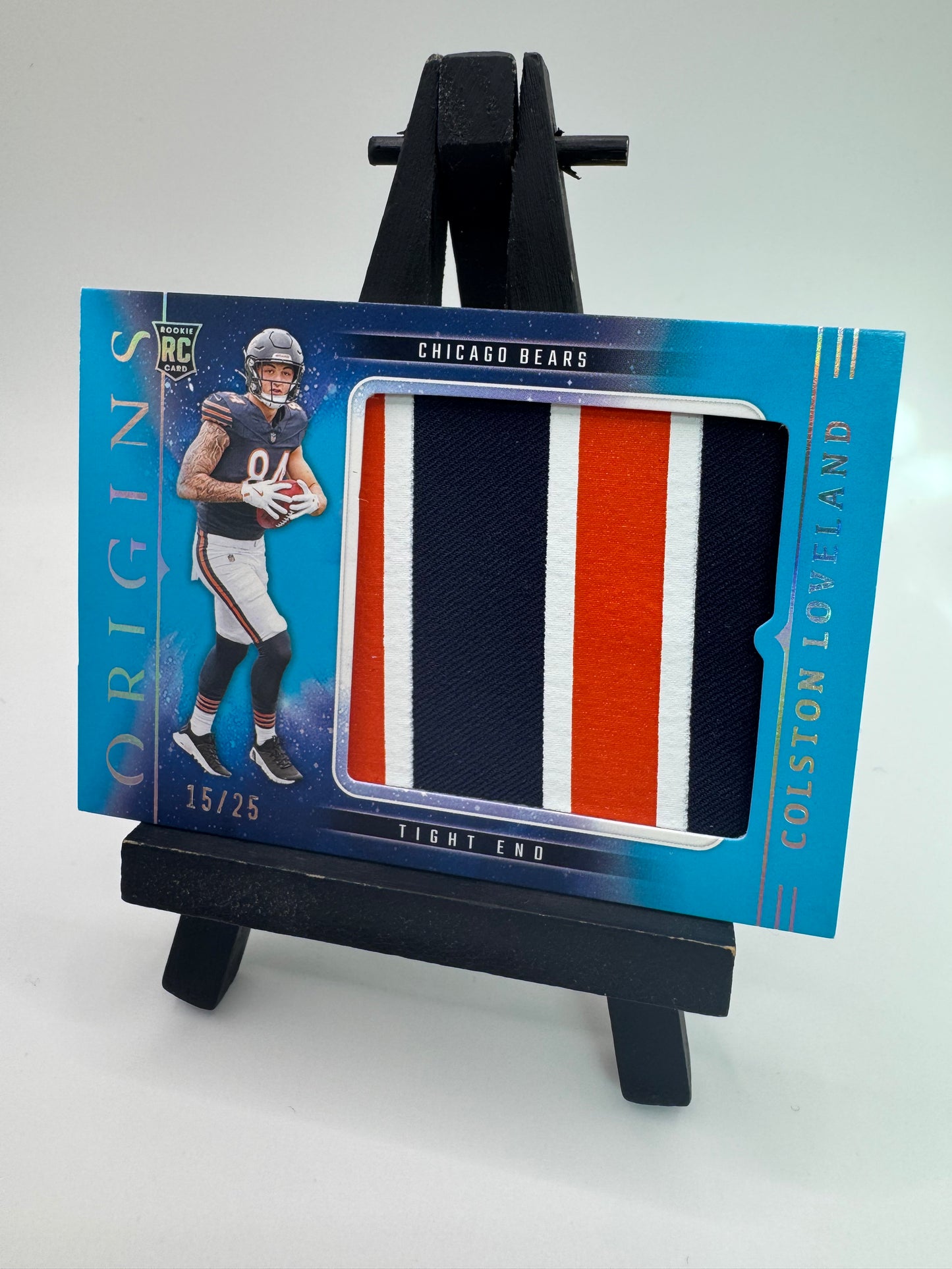 2025 Panini Origins Rookie Jumbo Patch /25 Colston Loveland RC #RJY-CLD Chicago Bears