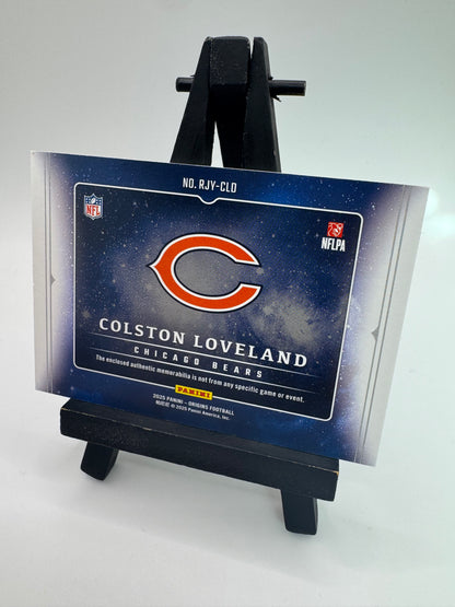 2025 Panini Origins Rookie Jumbo Patch /25 Colston Loveland RC #RJY-CLD Chicago Bears