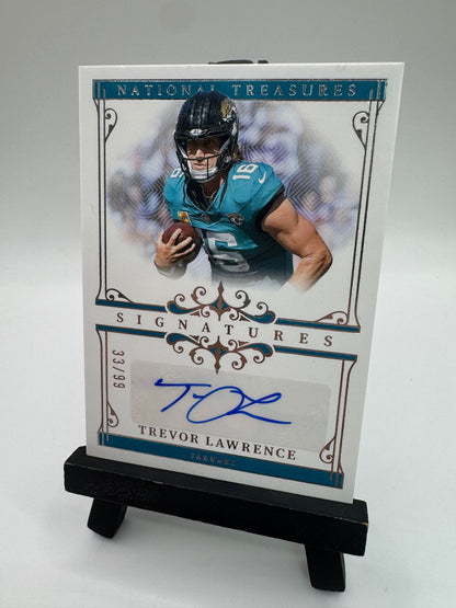 2025 Panini National Treasures Autograph /99 Trevor Lawrence #SIG-TLE Jacksonville Jaguars