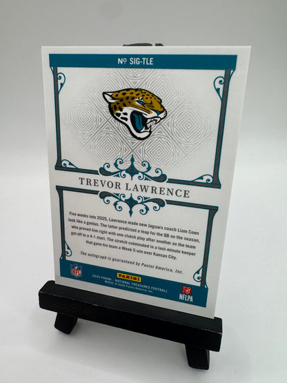 2025 Panini National Treasures Autograph /99 Trevor Lawrence #SIG-TLE Jacksonville Jaguars