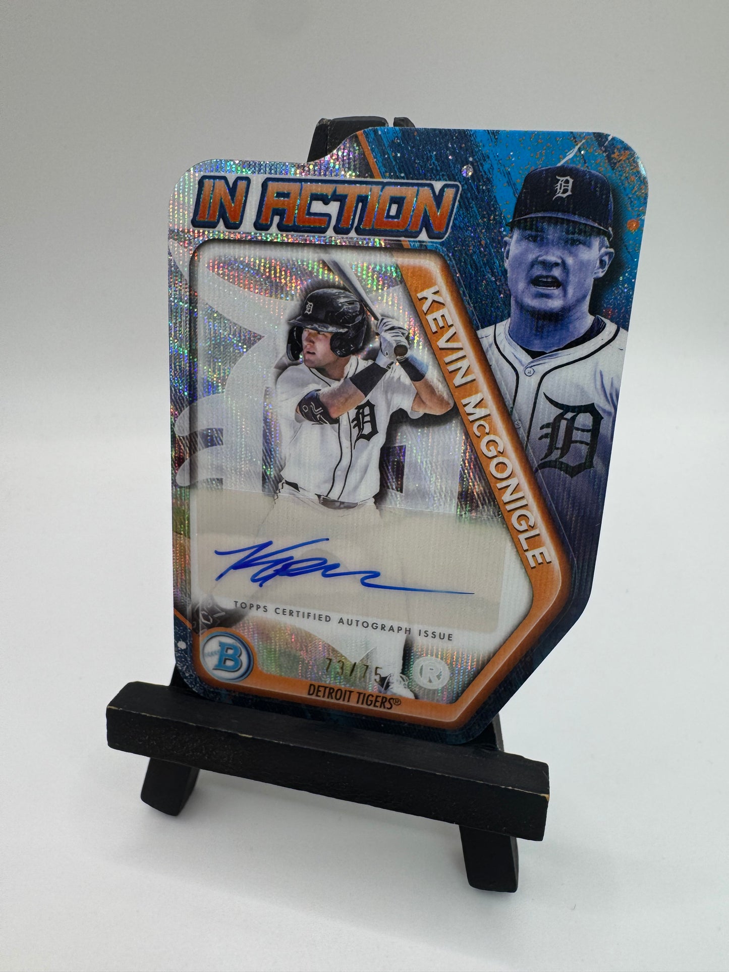 2025 Topps Bowman Chrome In Action auto /75 Kevin McGonigle #BIA-KM Detroit Tigers