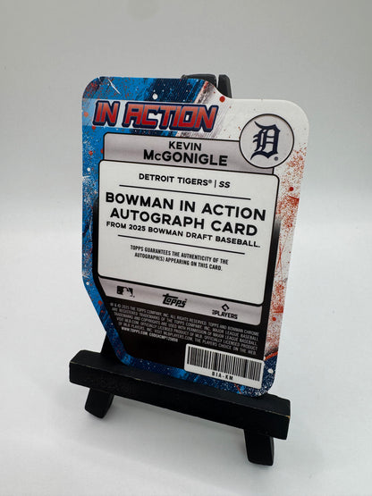 2025 Topps Bowman Chrome In Action auto /75 Kevin McGonigle #BIA-KM Detroit Tigers