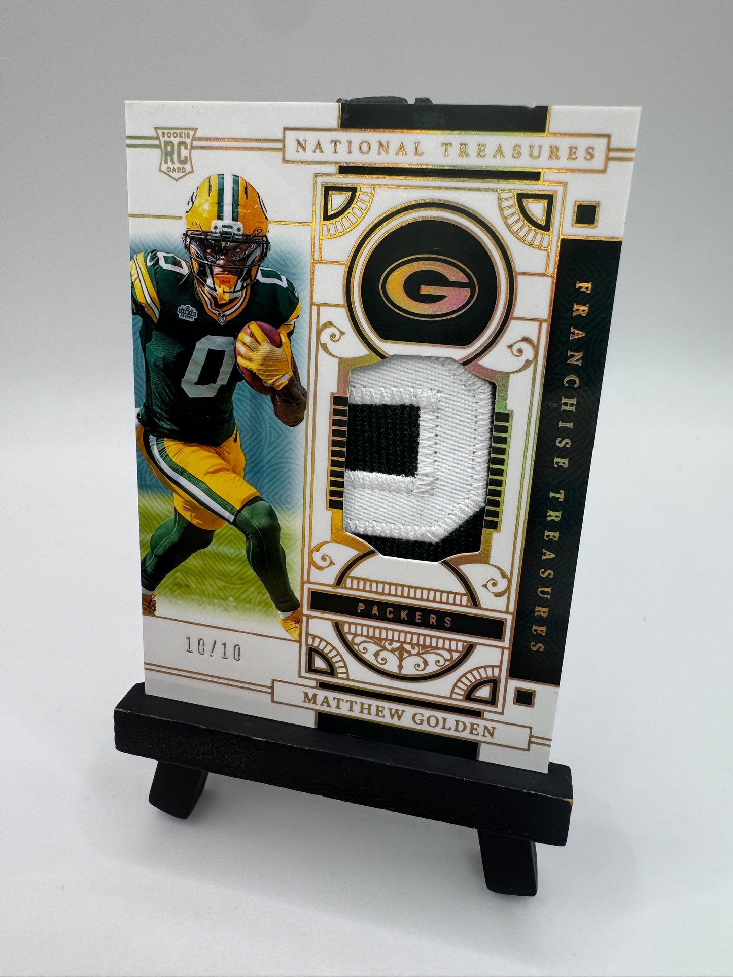 2025 Panini National Treasures Patch /10 Matthew Golden #FTR-MGN Green Bay Packers