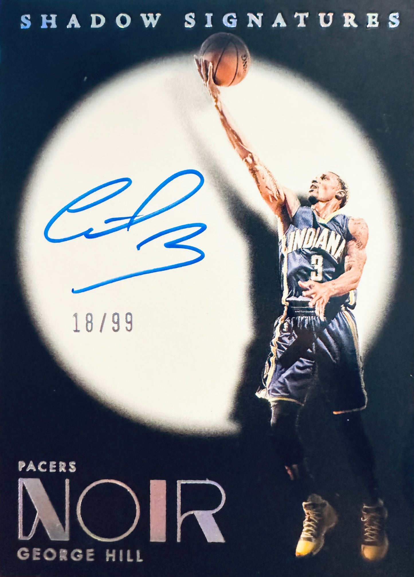 2024 Panini Noir Shadow Signatures George Hill #SHA-GHL Indiana Pacers