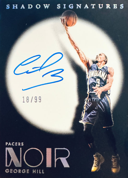 2024 Panini Noir Shadow Signatures George Hill #SHA-GHL Indiana Pacers