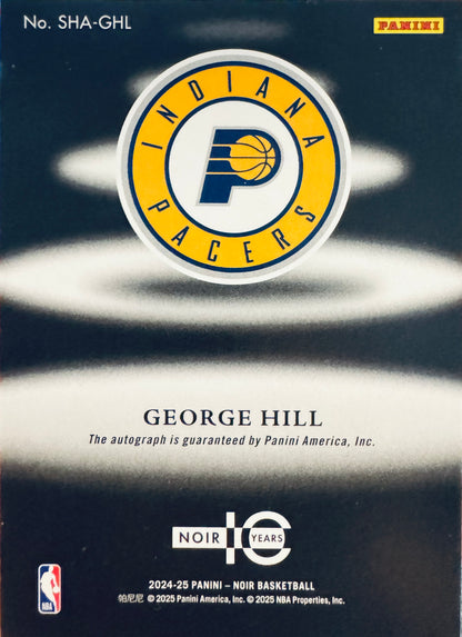 2024 Panini Noir Shadow Signatures George Hill #SHA-GHL Indiana Pacers