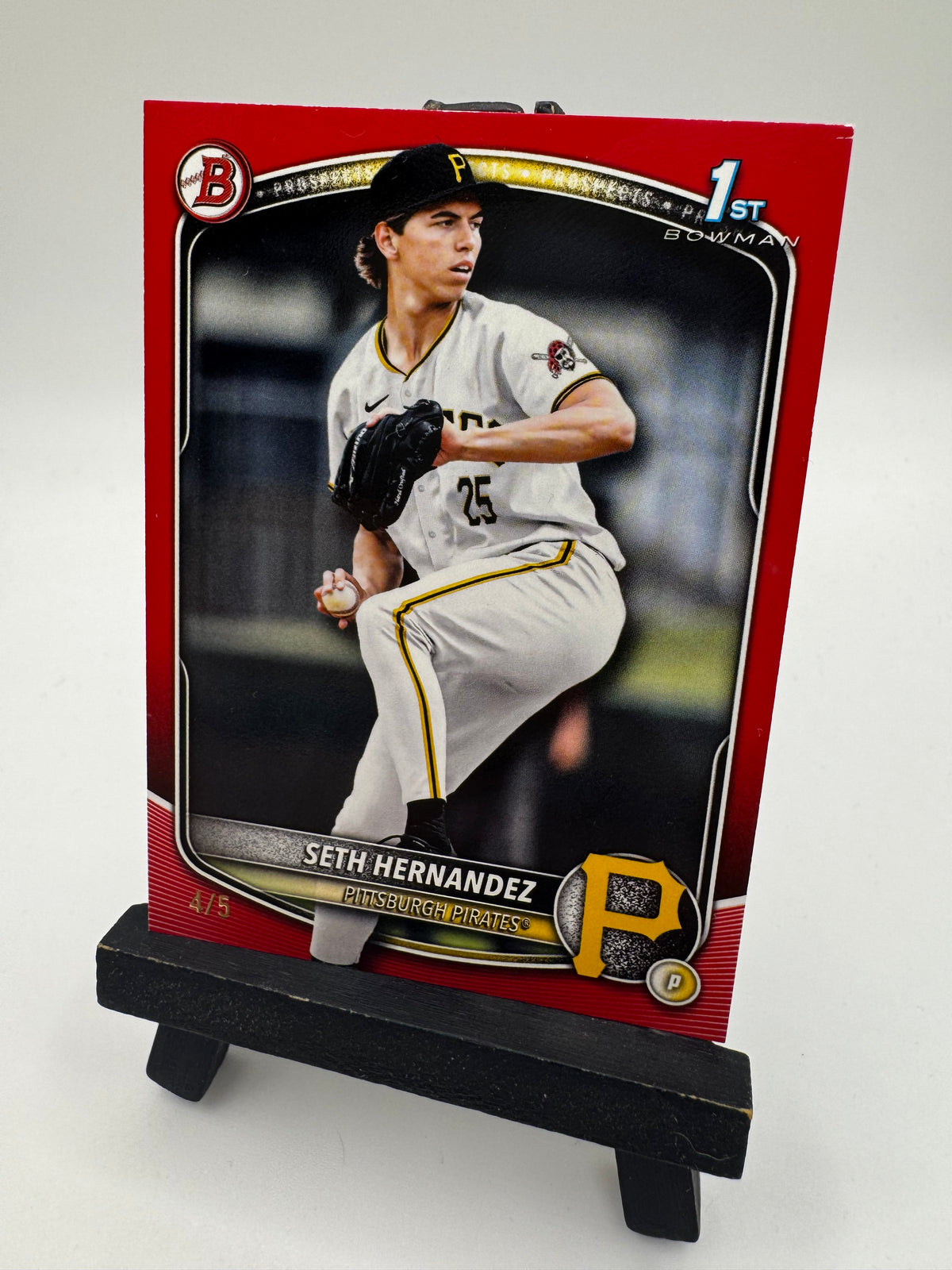 2025 Topps Bowman Prospect 1st Red /5 Seth Hernandez #BD-25 Pittsburgh Pirates