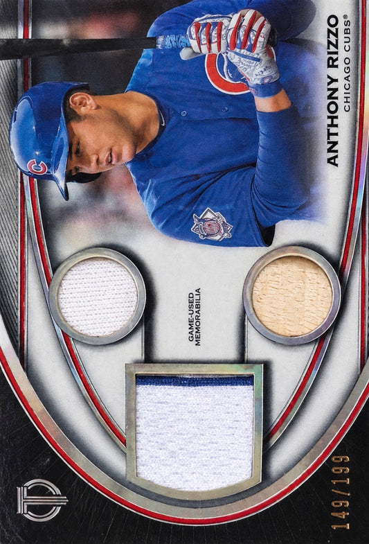 2026 Topps Tribute Triple Patch /199 Anthony Rizzo #TTR-ARI Chicago Cubs