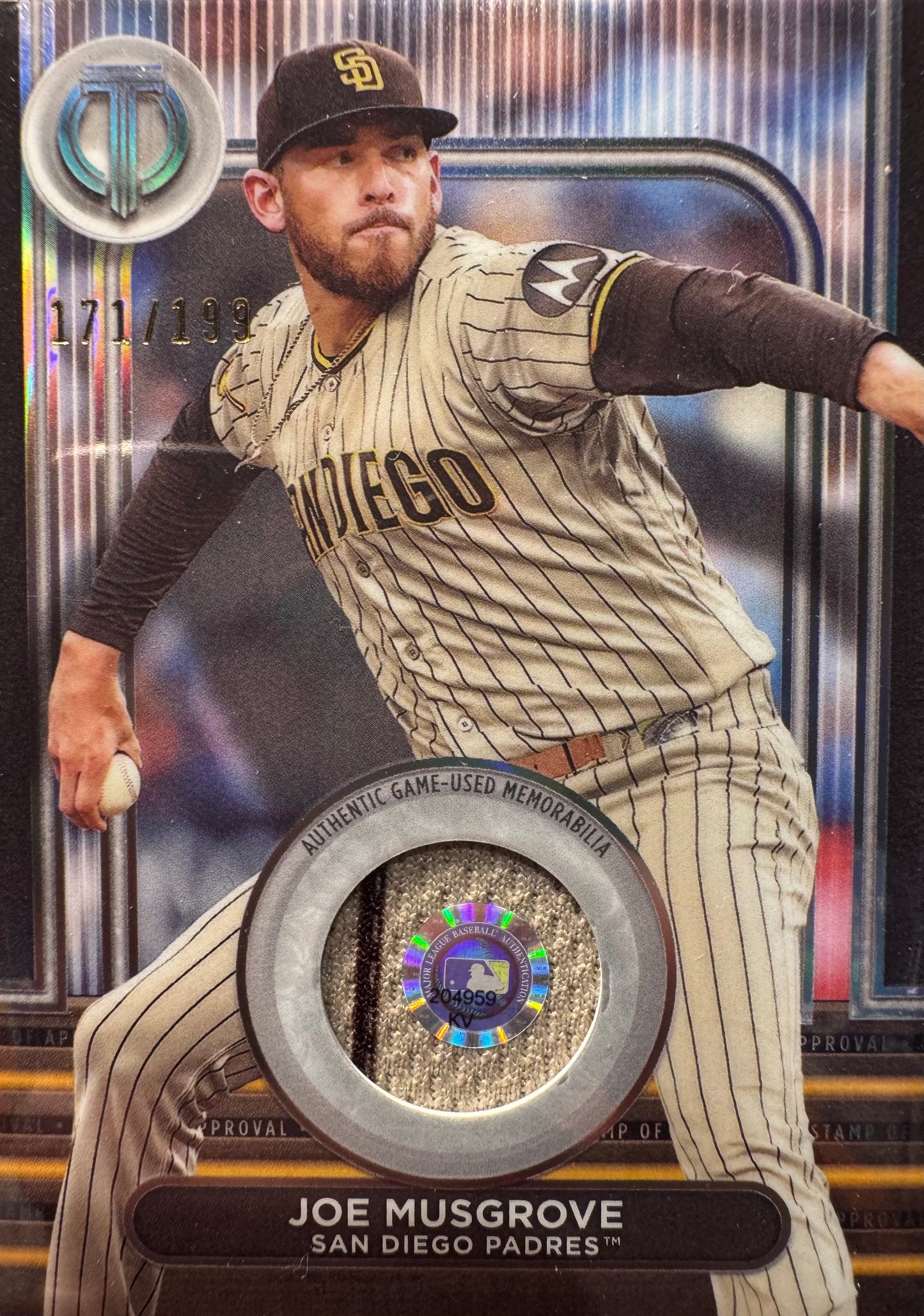 2024 Topps Tribute Relic used Joe Musgrove /199 #SOA-JM San Diego Padres