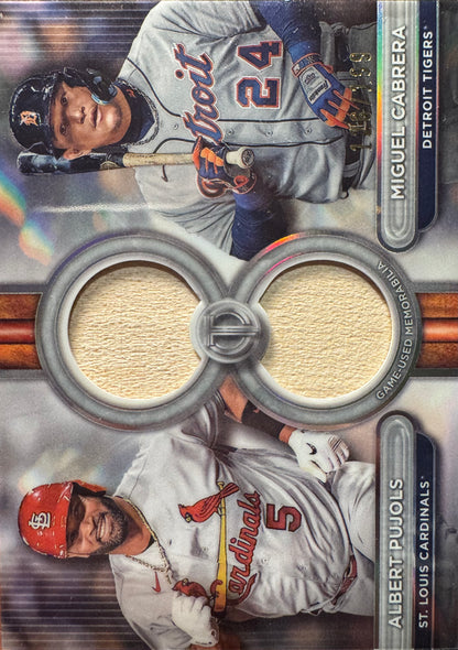 2024 Topps Tribute Dual Relic used Albert Pujols Miguel Cabrera /199 #DR2-PC Cardinals / Tigers
