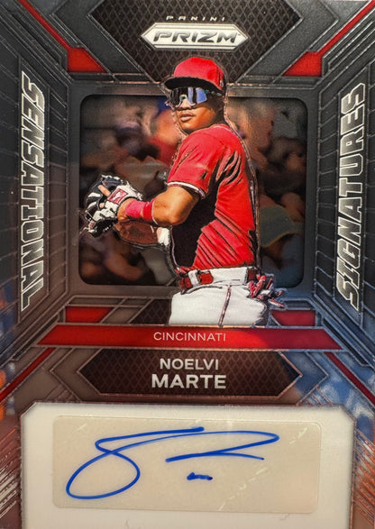 2024 Panini Prizm Noelvi Marte sensational signature #SS-SM Cincinnati Reds
