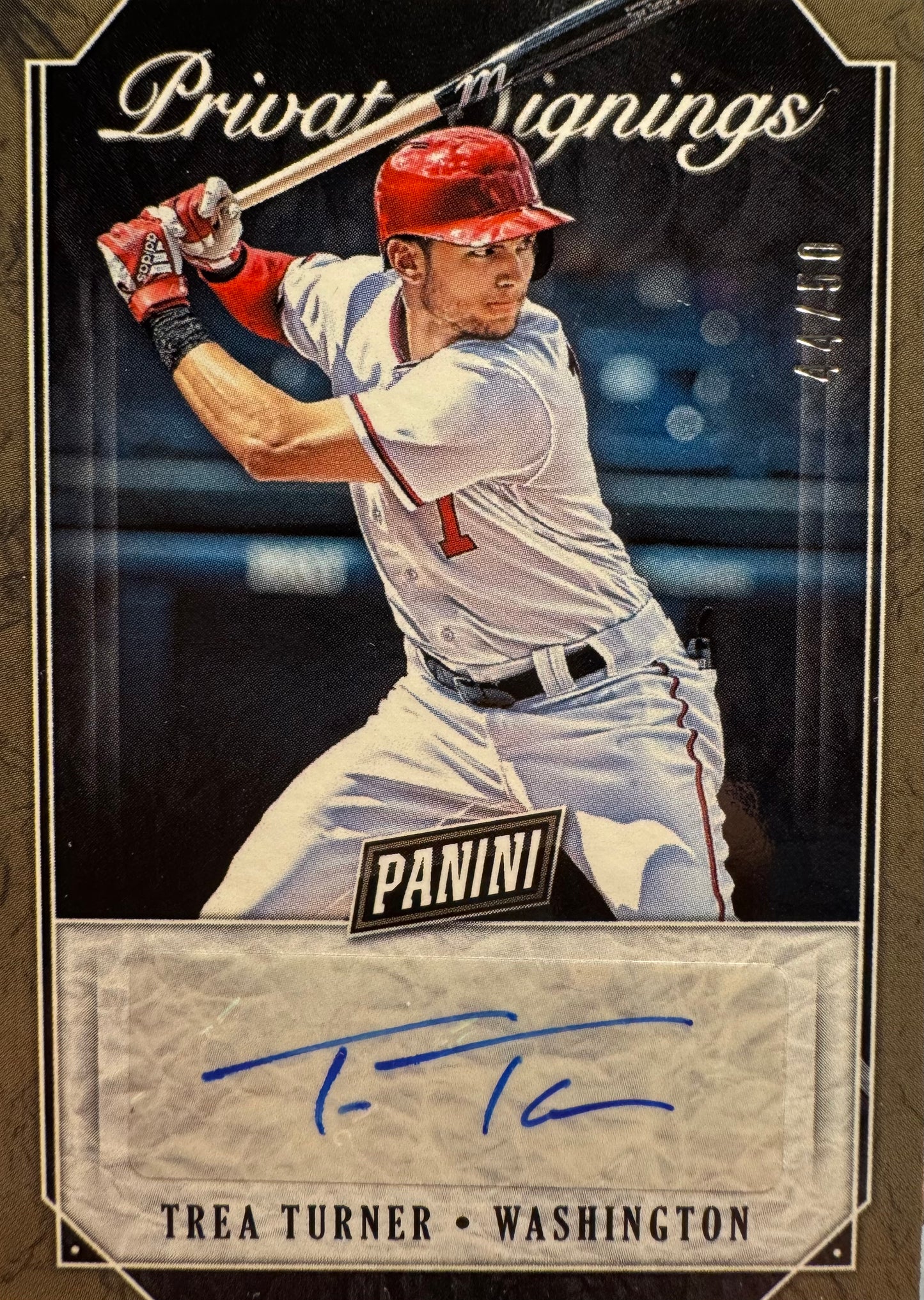2019 Panini Black Friday Trea Turner autograph /50 #TT Washington Nationals
