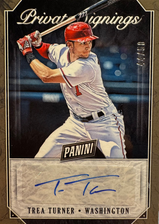 2019 Panini Black Friday Trea Turner autograph /50 #TT Washington Nationals