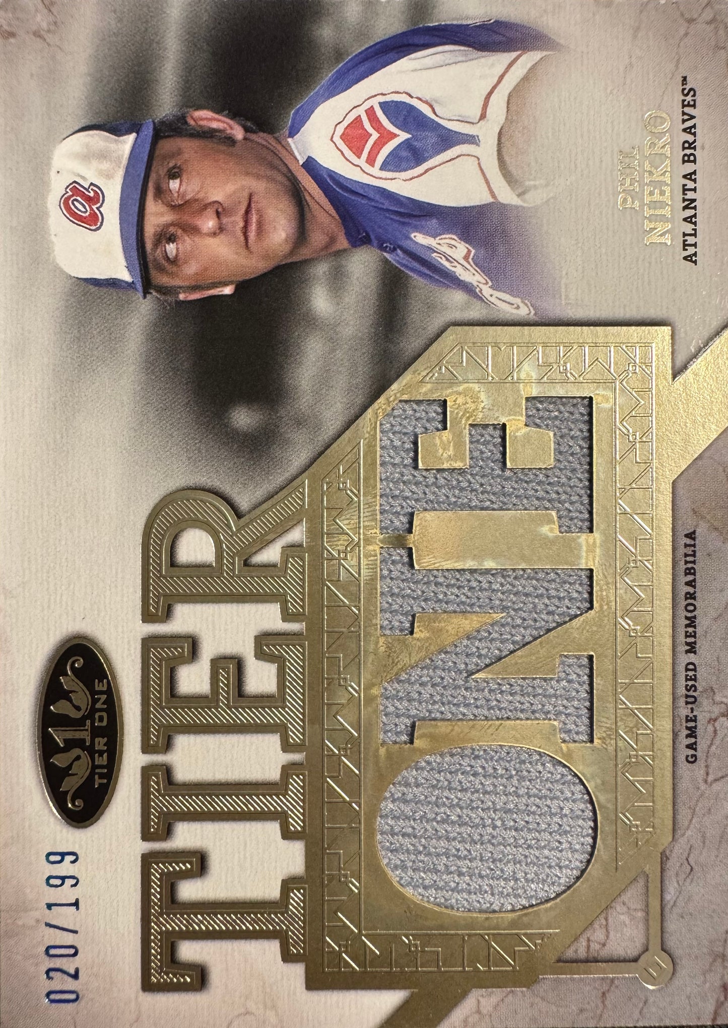 2024 Topps Tier One Relic used Phil Niekro #T1RD-PN Atlanta Braves