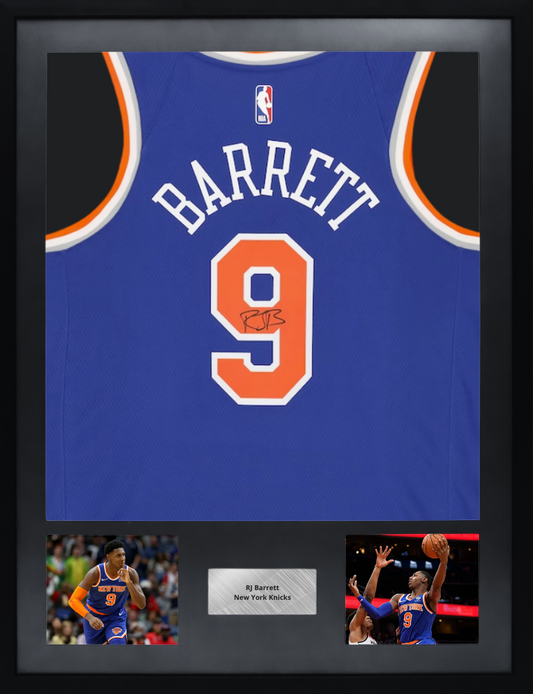 New York Knicks Nike Swingman Jersey signed by RJ Barrett (Fanatics)