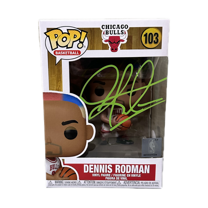 Funko Pop NBA signé par Dennis Rodman Chicago Bulls (PSA)