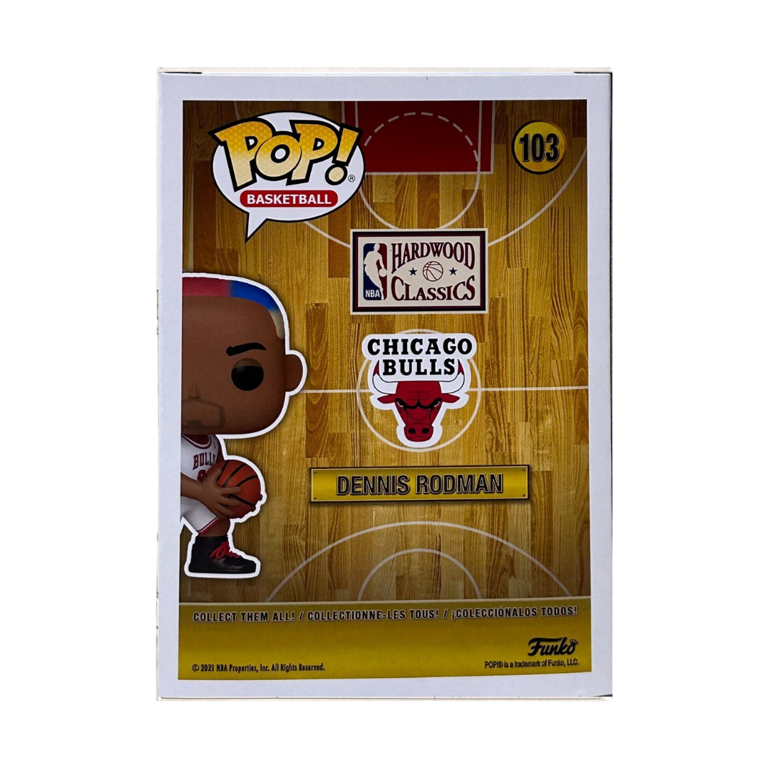 Funko Pop NBA signé par Dennis Rodman Chicago Bulls (PSA)