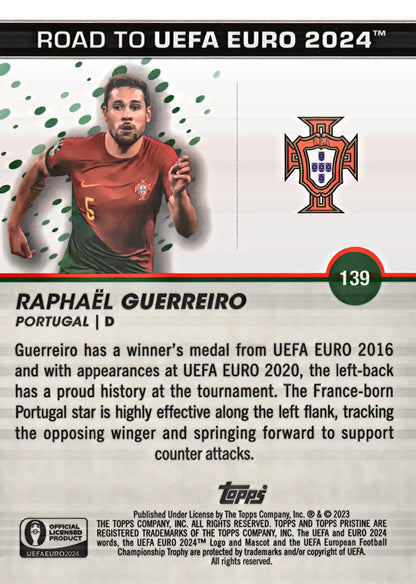 2023 Topps Pristine Road To Euro 2024 Raphaël Guerreiro #139 Portugal