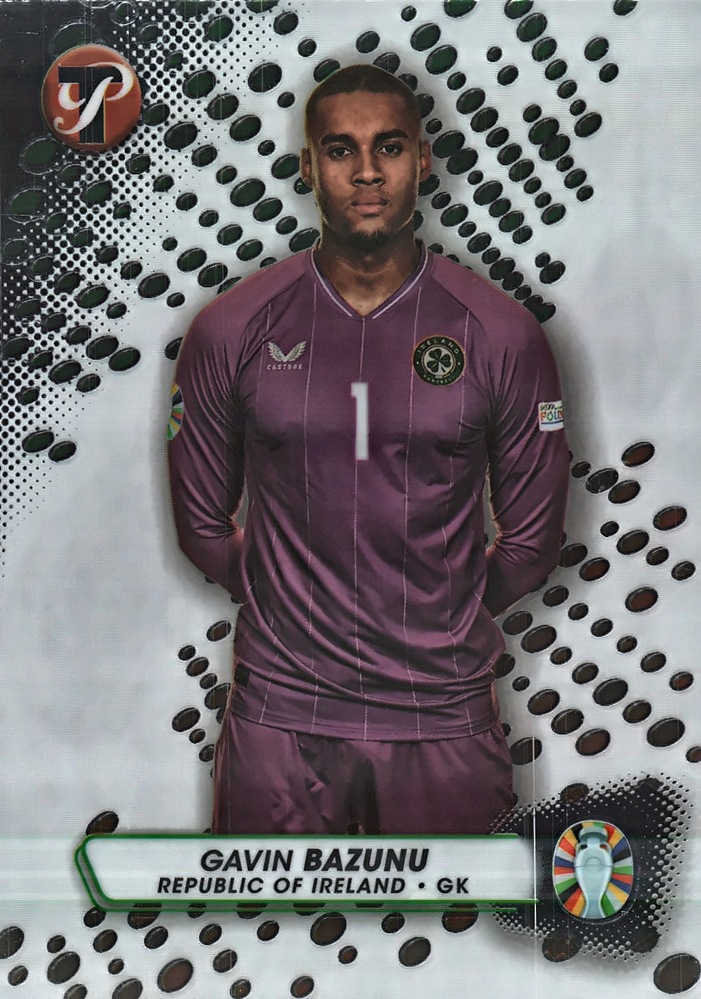 2023 Topps Pristine Road To Euro 2024 Gavin Bazunu #144 Republic of Ireland