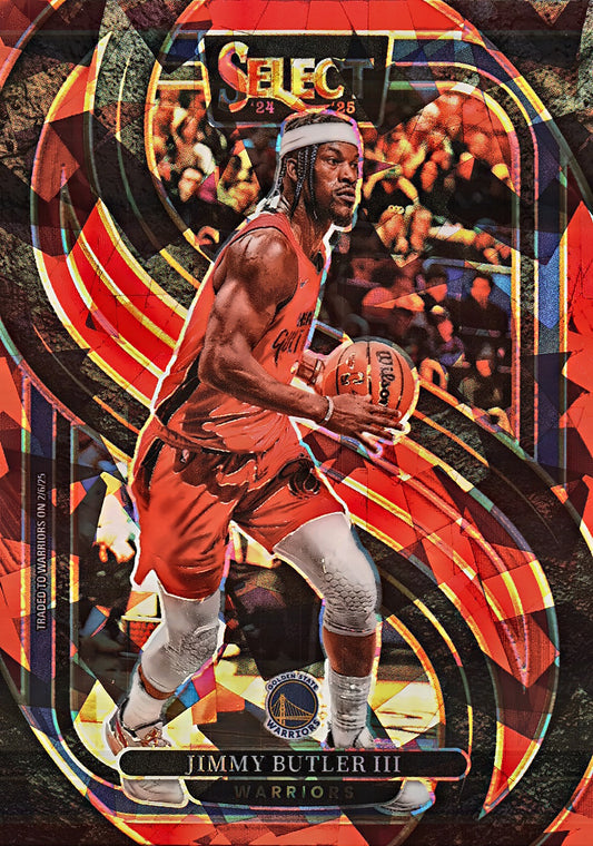 2024 Panini Select Red Cracked Ice Prizm Jimmy Butler III Premier #144 Miami Heat