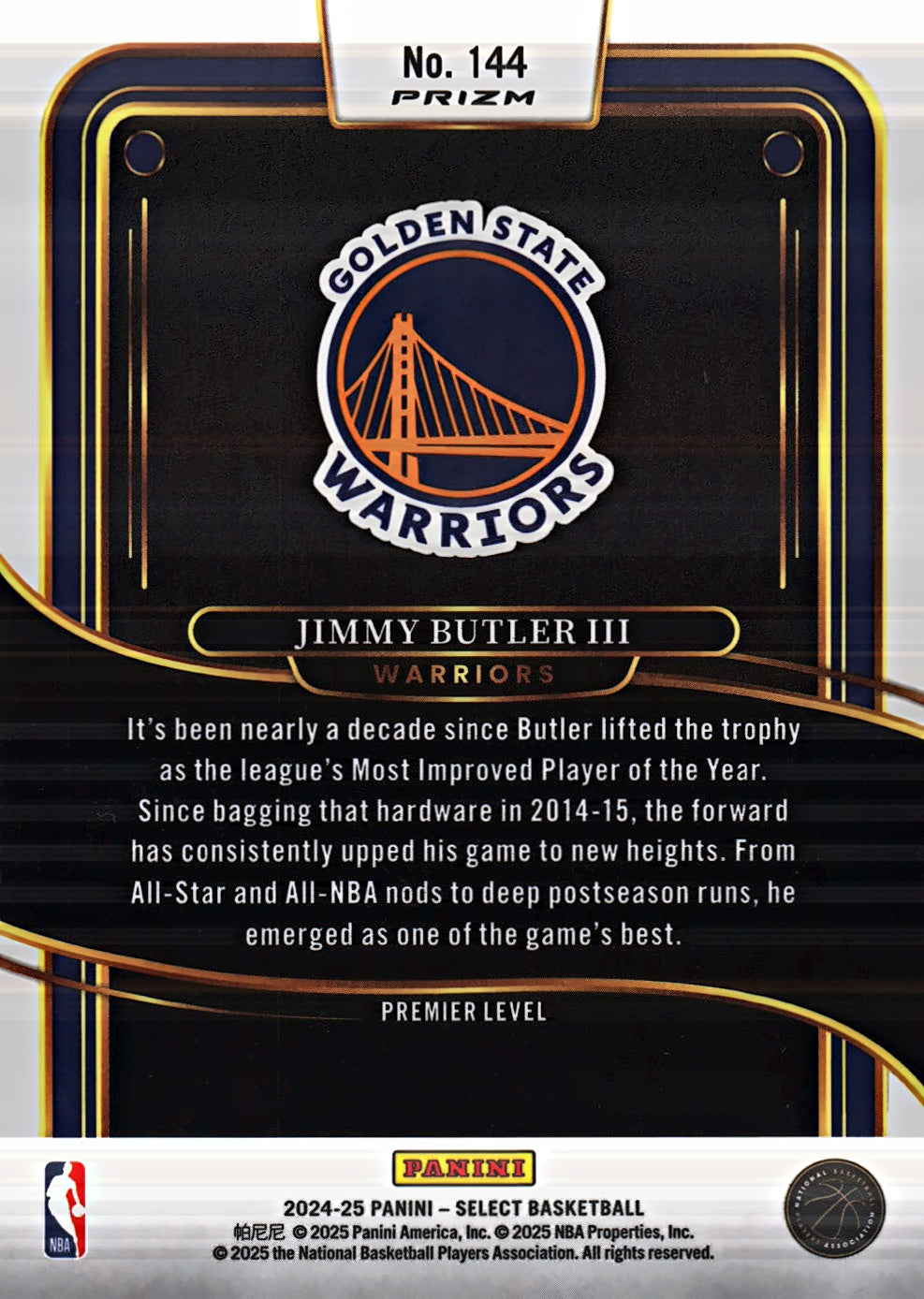 2024 Panini Select Red Cracked Ice Prizm Jimmy Butler III Premier #144 Miami Heat