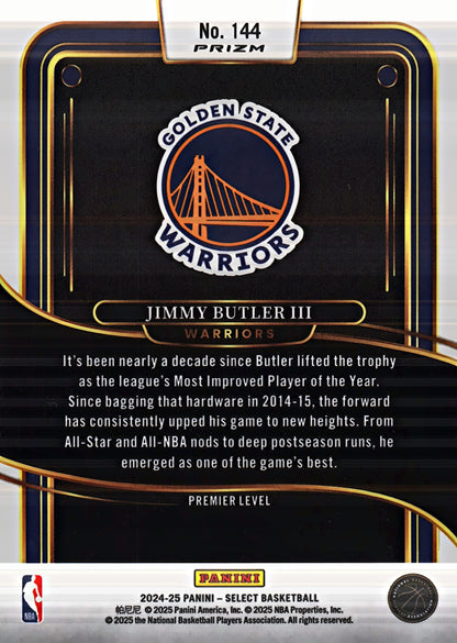 2024 Panini Select Red Cracked Ice Prizm Jimmy Butler III Premier #144 Miami Heat