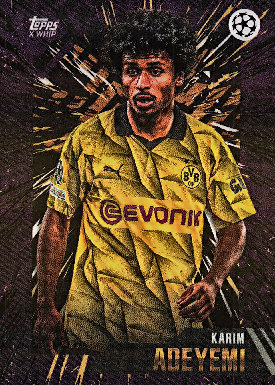2023 Topps Gold x Whip UCC Karim Adeyemi Borussia Dortmund