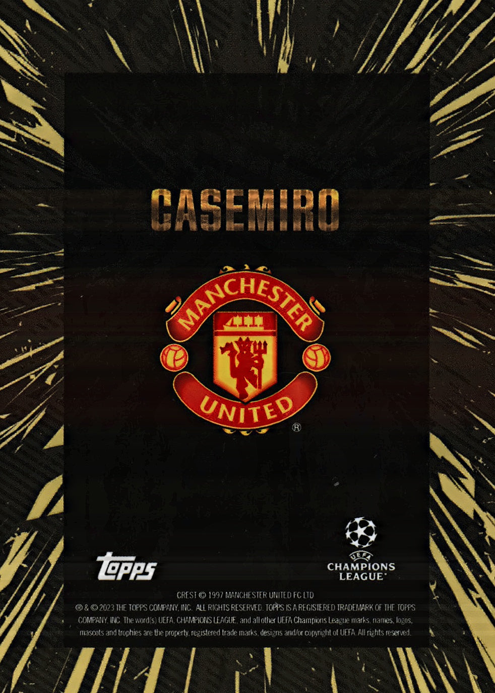 2023 Topps Gold x Whip UCC Casemiro Manchester United