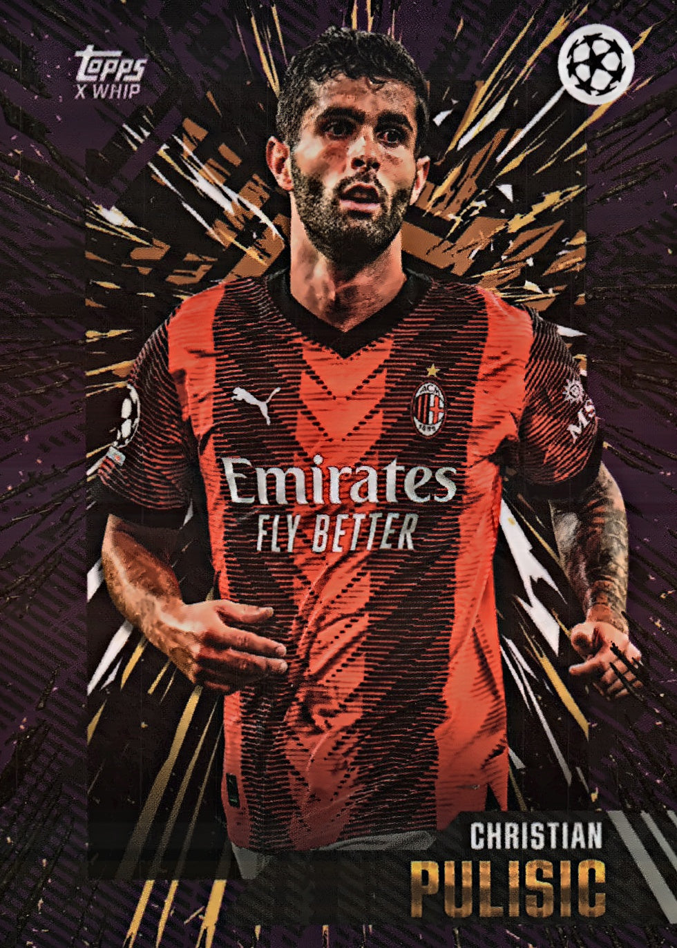 2023 Topps Gold x Whip UCC Christian Pulisic A.C. Milan