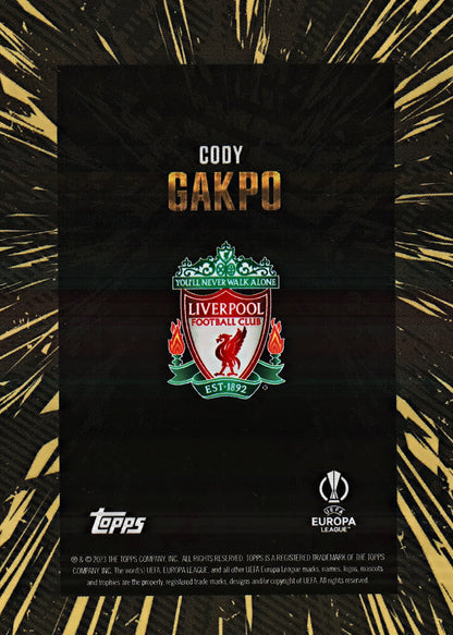2023 Topps Gold x Whip UCC Cody Gakpo Liverpool