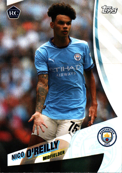2024 Topps Blue Moon Manchester City Nico O'Reilly RC #9 Manchester City