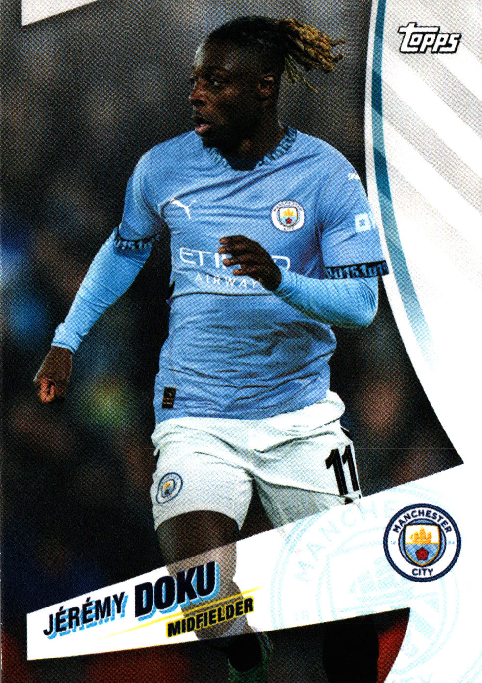 2024 Topps Blue Moon Manchester City Jeremy Doku #16 Manchester City