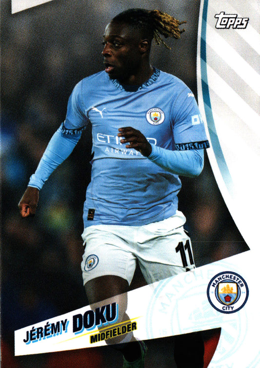 2024 Topps Blue Moon Manchester City Jeremy Doku #16 Manchester City