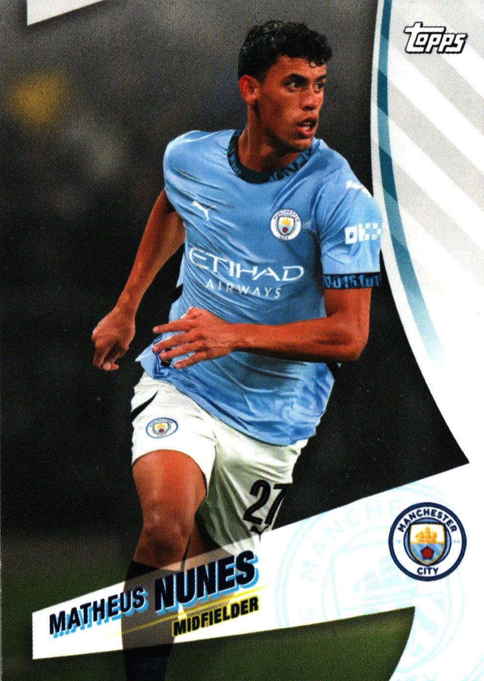 2024 Topps Blue Moon Manchester City Matheus Nunes #17 Manchester City