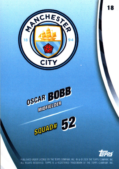 2024 Topps Blue Moon Manchester City Oscar Bobb #18 Manchester City