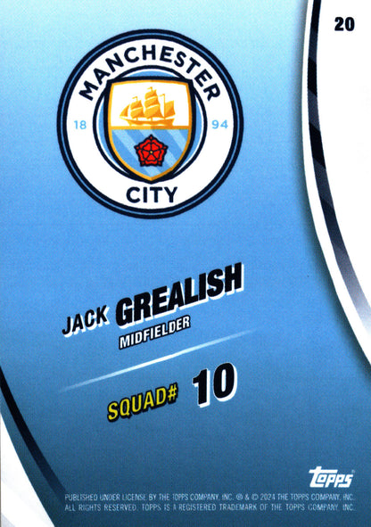 2024 Topps Blue Moon Manchester City Jack Grealish #20 Manchester City