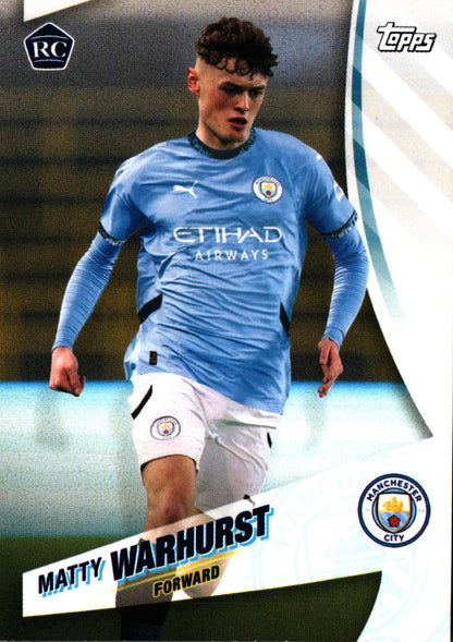 2024 Topps Blue Moon Manchester City Matty Warhurst RC #22 Manchester City