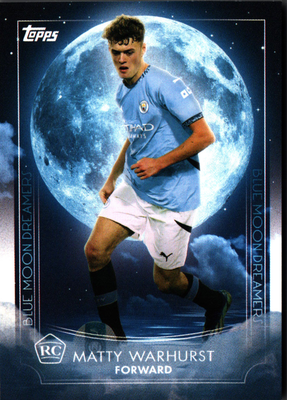 2024 Topps Blue Moon Manchester City Matty Warhurst Dreamers #37 Manchester City