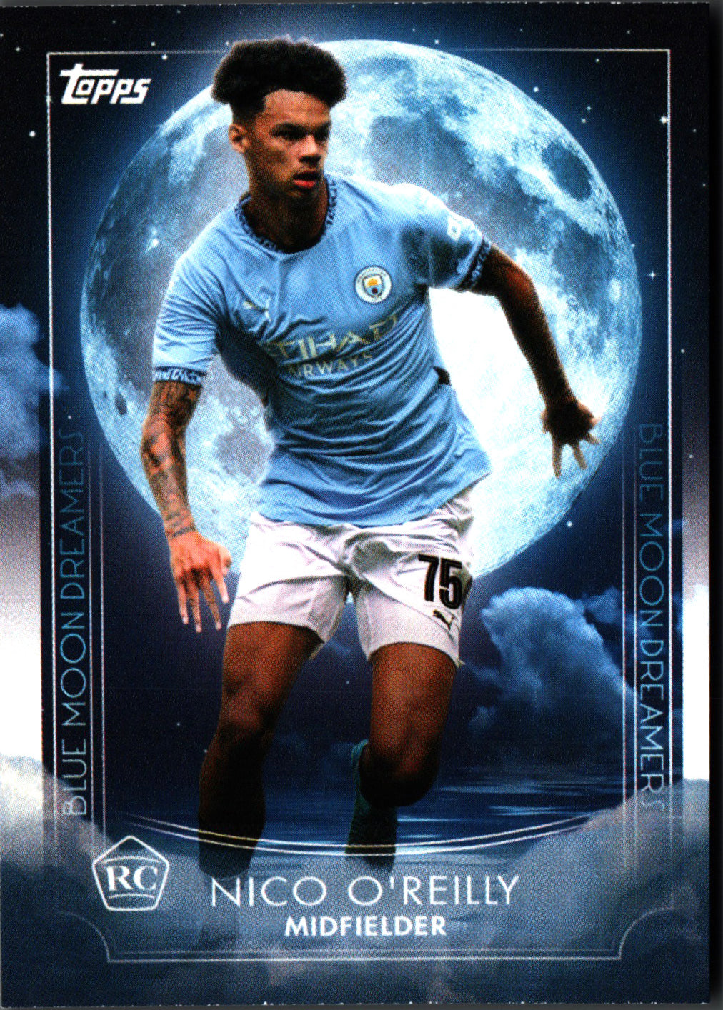2024 Topps Blue Moon Manchester City Nico O'Reilly Dreamers #39 Manchester City