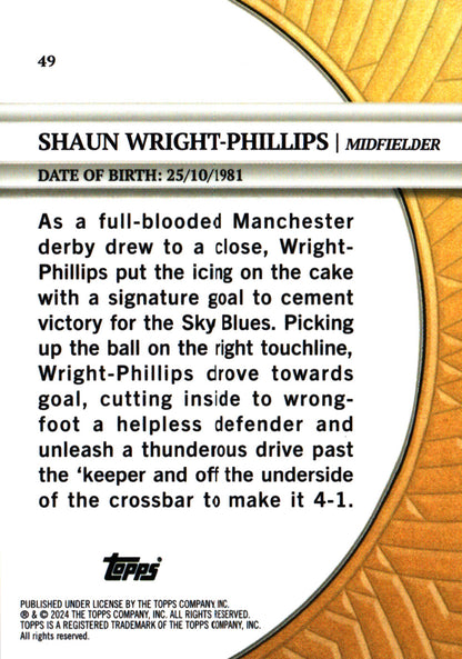 2024 Topps Blue Moon Manchester City Shaun Wright-Phillips GM #49 Manchester City