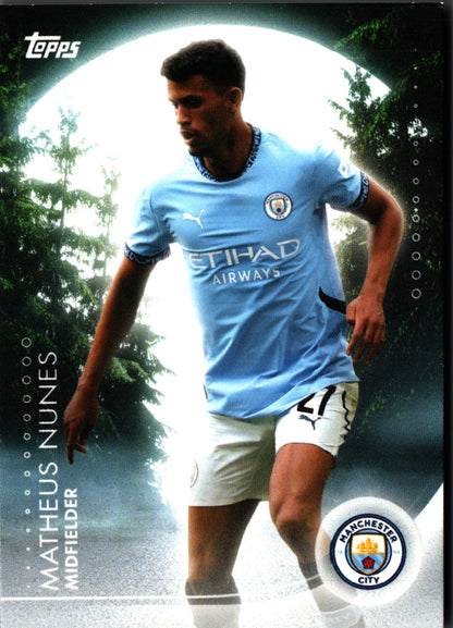 2024 Topps Blue Moon Manchester City Moonshine Matheus Nunes #MO-6 Manchester City
