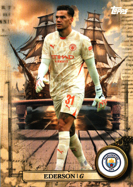 2024 Topps Blue Moon Manchester City Sail Away Ederson #SA-1 Manchester City