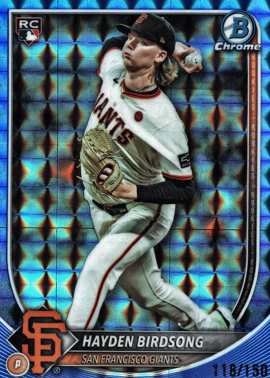 2025 Topps Bowman Chrome Blue Geometric /150 Hayden Birdsong #63 San Francisco Giants
