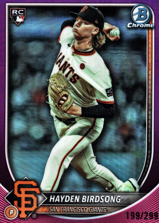 2025 Topps Bowman Chrome Fuchsia /299 Hayden Birdsong #63 San Francisco Giants