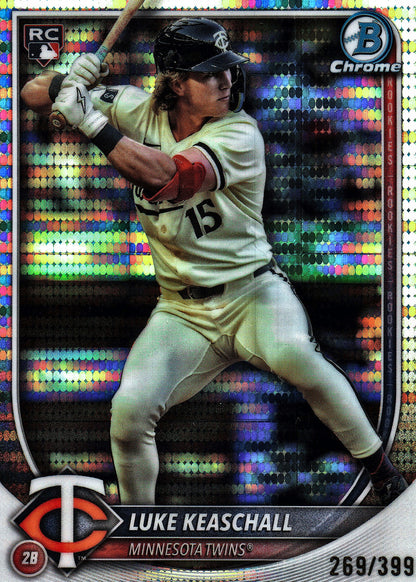 2025 Topps Bowman Chrome Pulsar /399 Luke Keaschall #61 Minnesota Twins