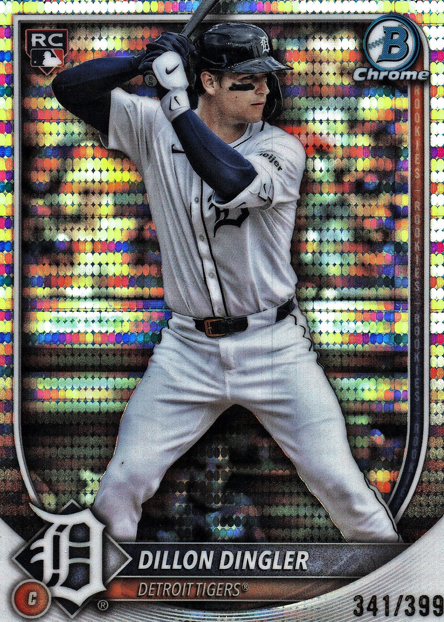 2025 Topps Bowman Chrome Pulsar /399 Dillon Dingler #41 Detroit Tigers